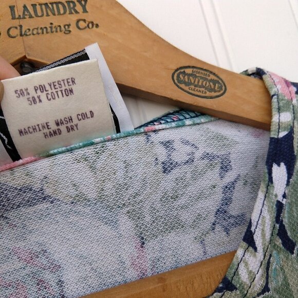 Vintage 90's Floral Crop Top Size M Button Front Tapestry Knit Grunge Coquette - Picture 13 of 15